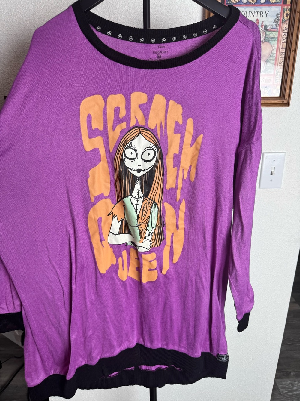 The Nightmare Before Christmas Sally Purple Adult Woman’s Size XXL Top